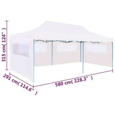 Festtelt med sidevegger 3 x 6 meter