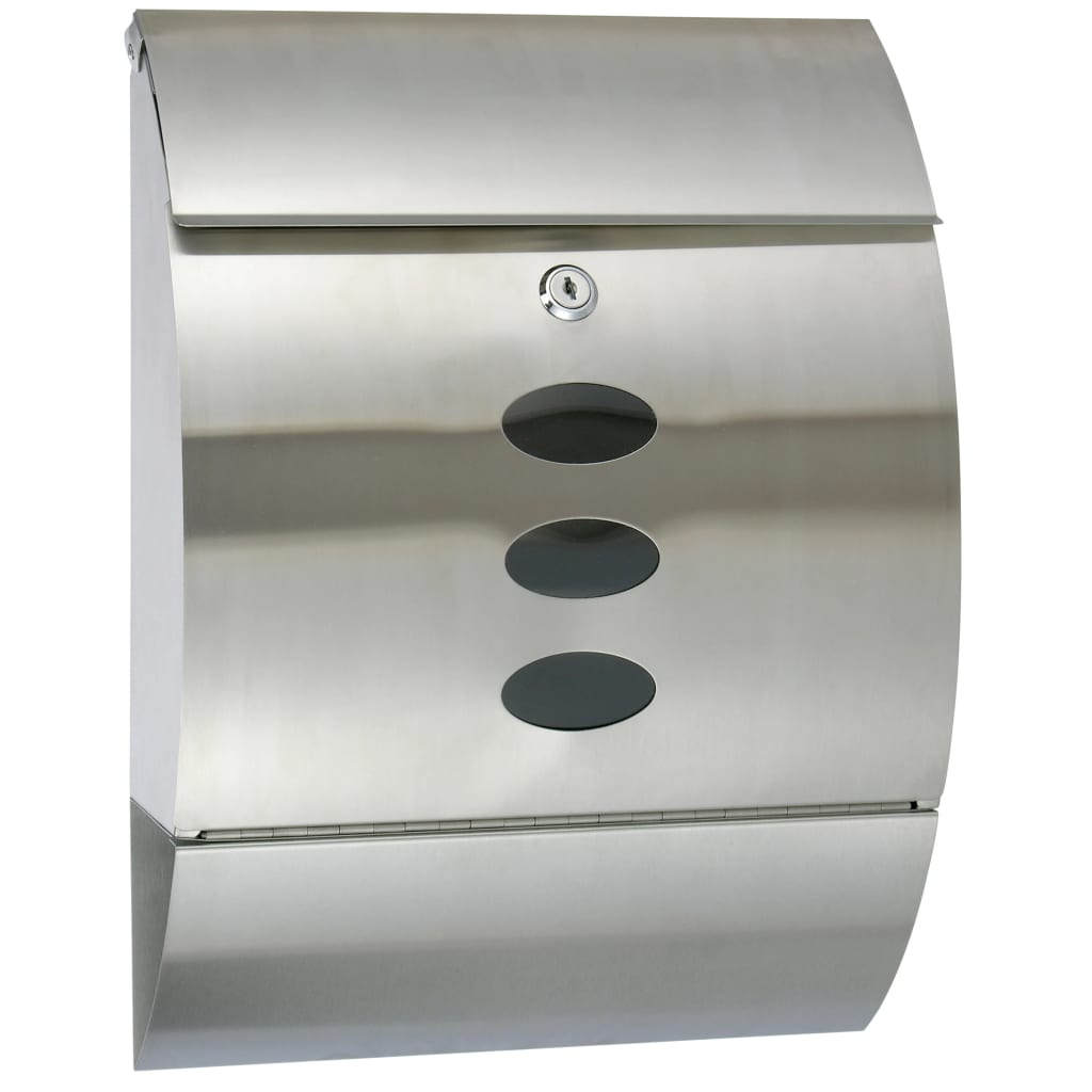 Postkasse rustfritt stål 30x12x40 cm