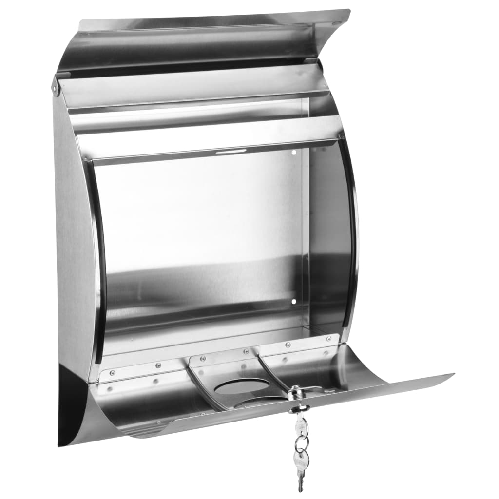 Postkasse rustfritt stål 30x12x40 cm