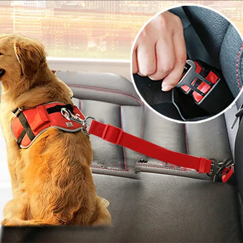 1PC/2PCS Car Seat Belt Pet Dog Leash Adjustable Leash Safety Travel Clip Puppy Collar Leash Pet Supplies Dog Accessories