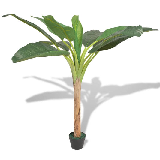 Kunstig banantre med potte 150 cm grønn