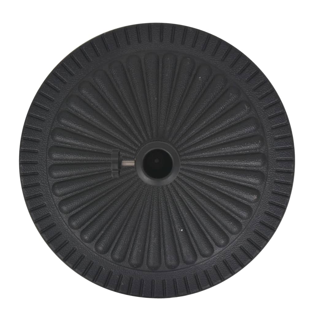 Parasollfot harpiks rund svart 29 kg