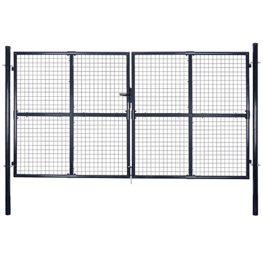 Hageport netting galvanisert stål 289x200 cm grå