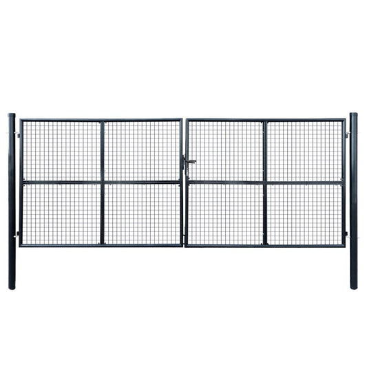 Hageport netting galvanisert stål 400x150 cm grå