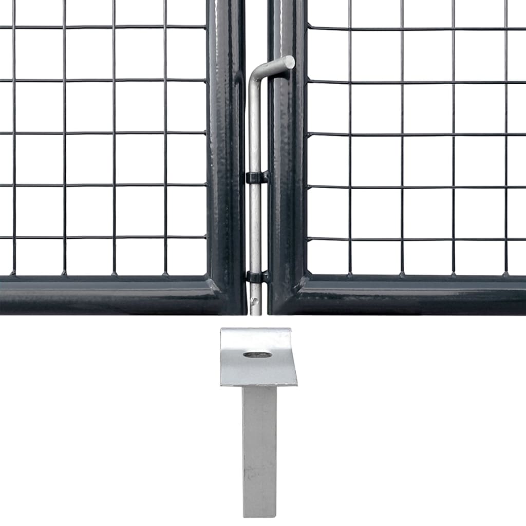 Hageport netting galvanisert stål 400x150 cm grå