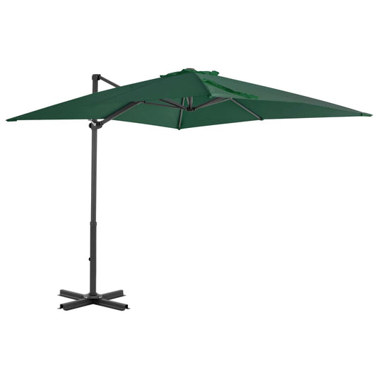 Hengende hageparasoll med aluminiumsstang grønn 250x250 cm