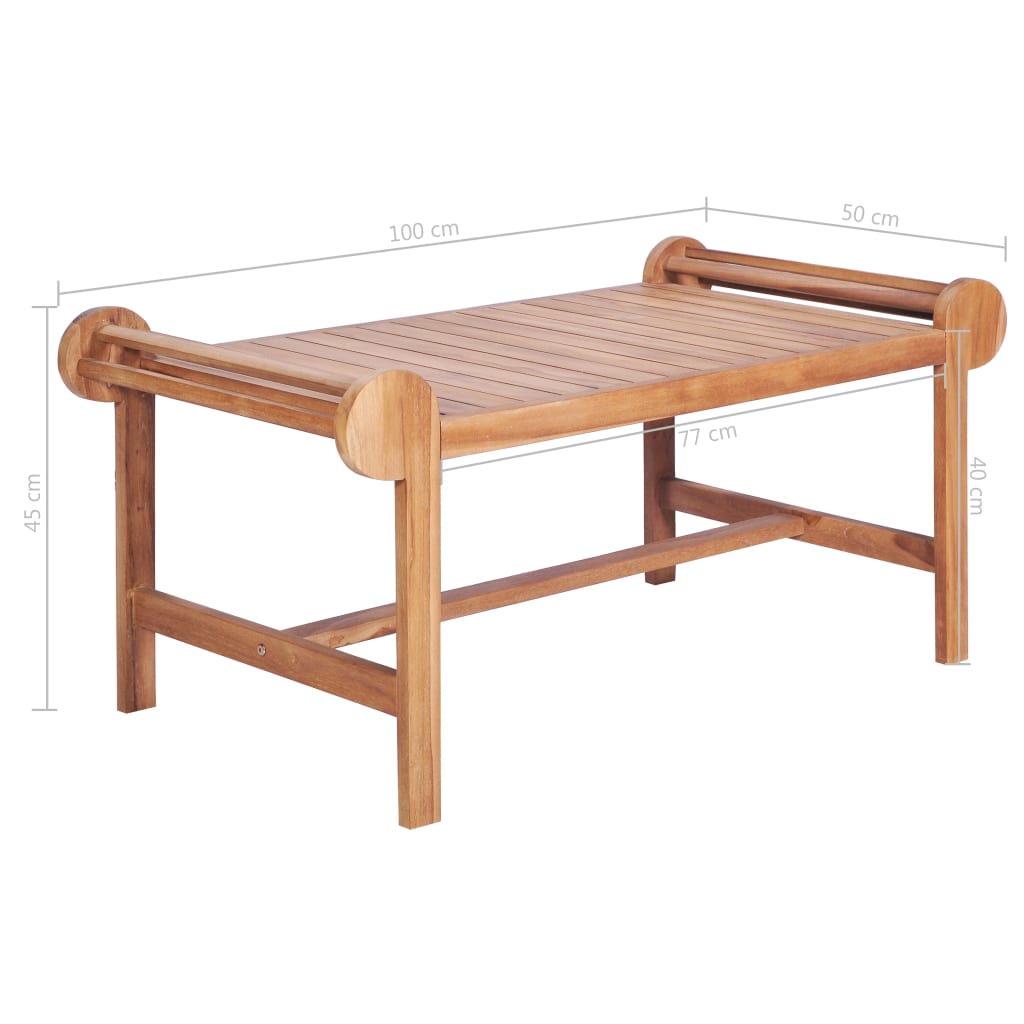 Salongbord 100x50x45 cm heltre teak