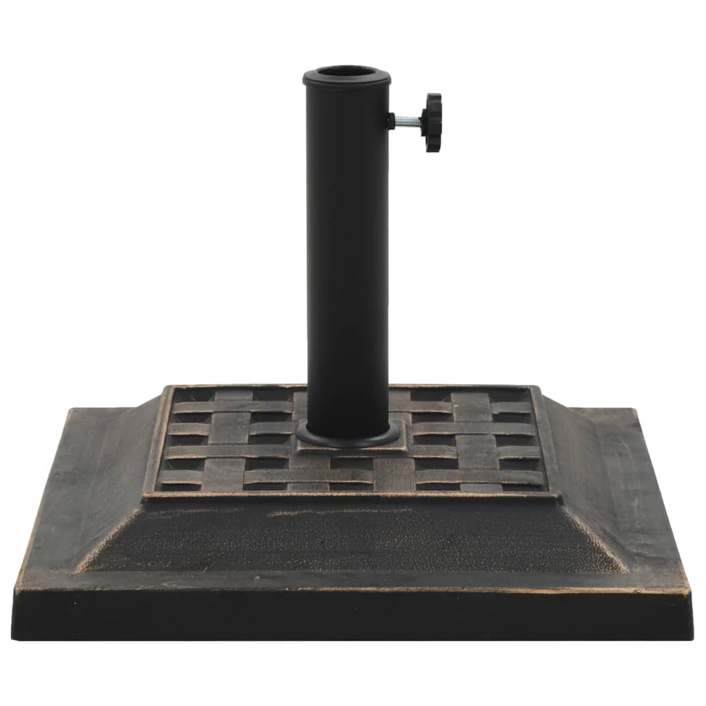 Parasollfot polyresin firkantet 12 kg bronse