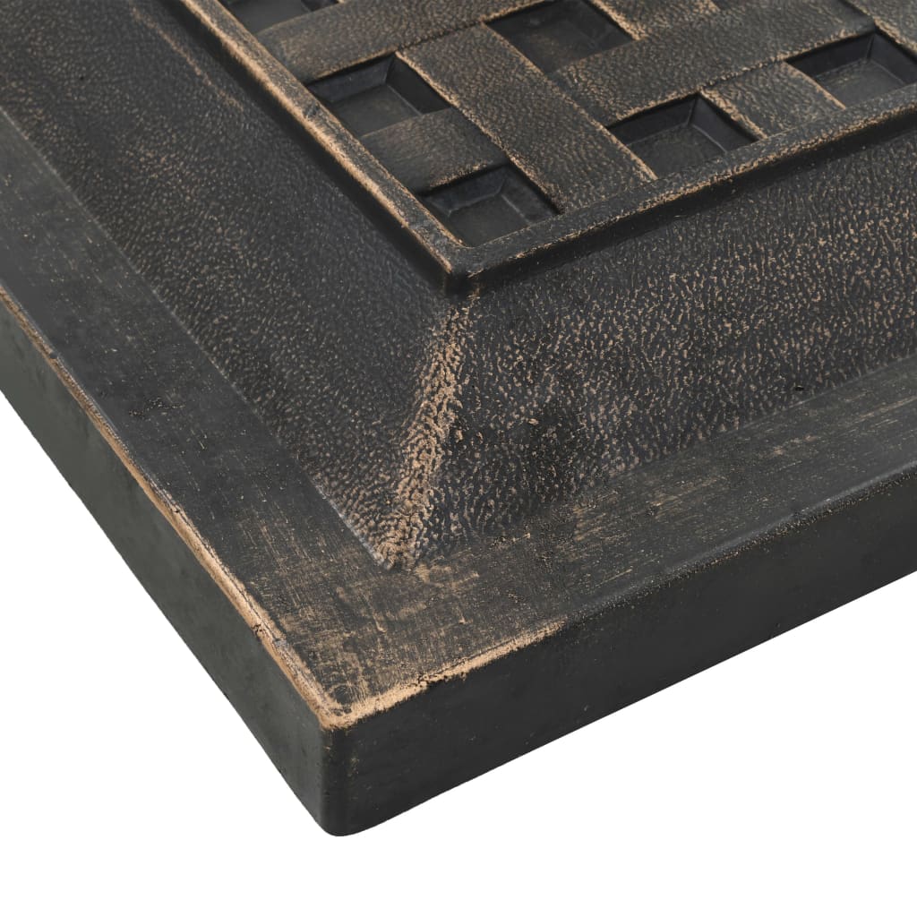 Parasollfot polyresin firkantet 12 kg bronse