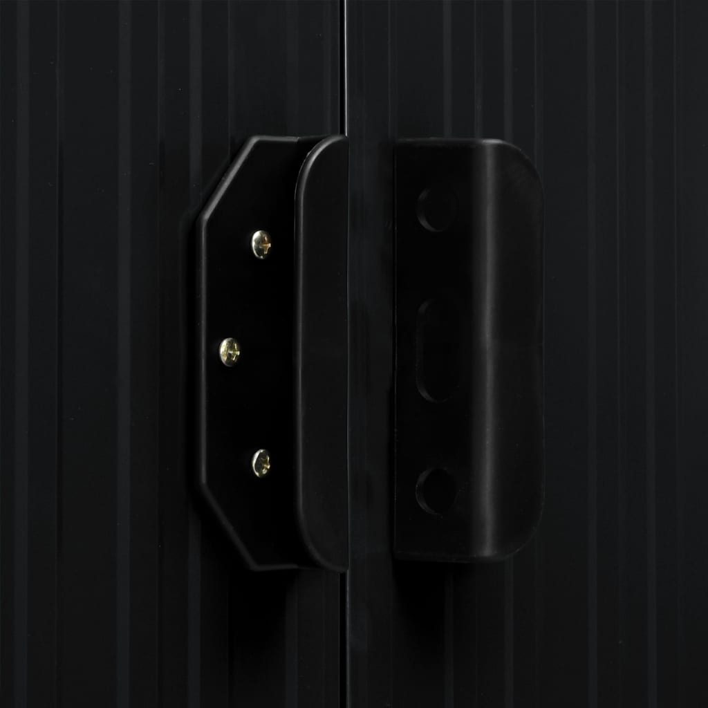 Hageskur med skyvedører antrasitt 329,5x312x178 cm stål