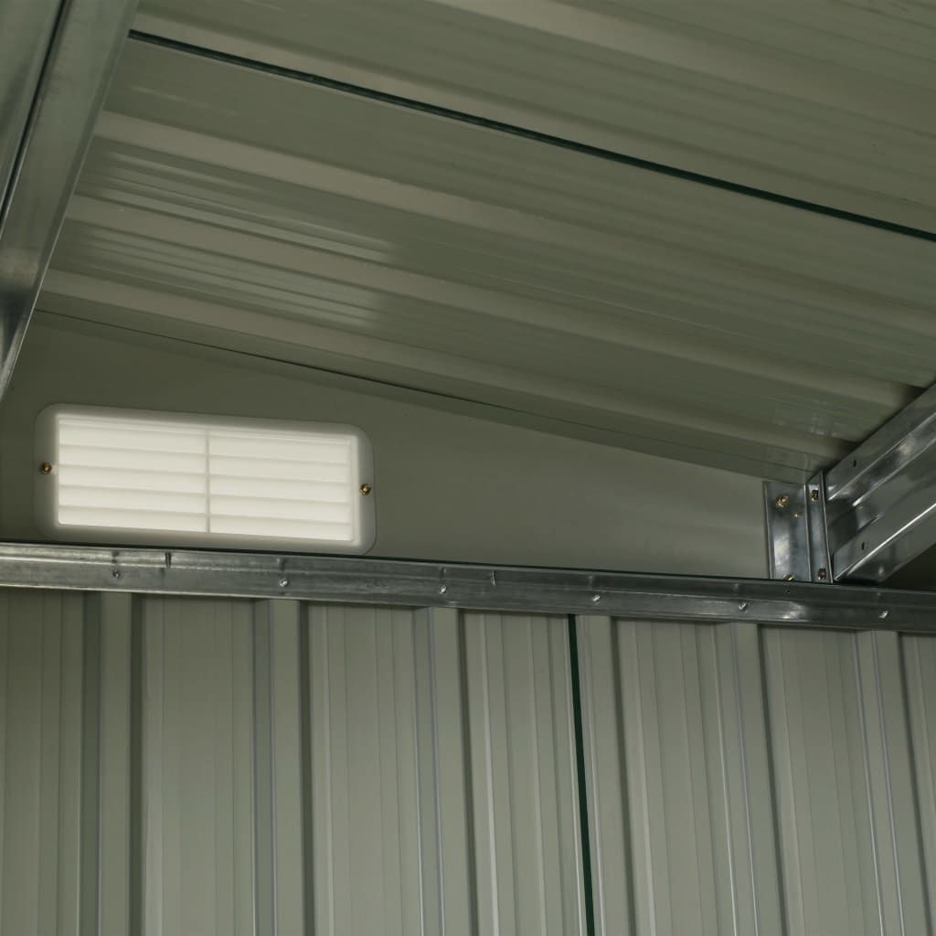 Hageskur med skyvedører antrasitt 329,5x312x178 cm stål