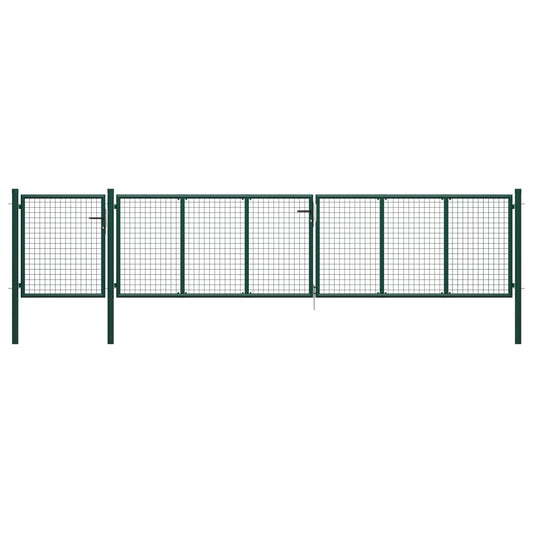 Hageport stål 500x75 cm grønn