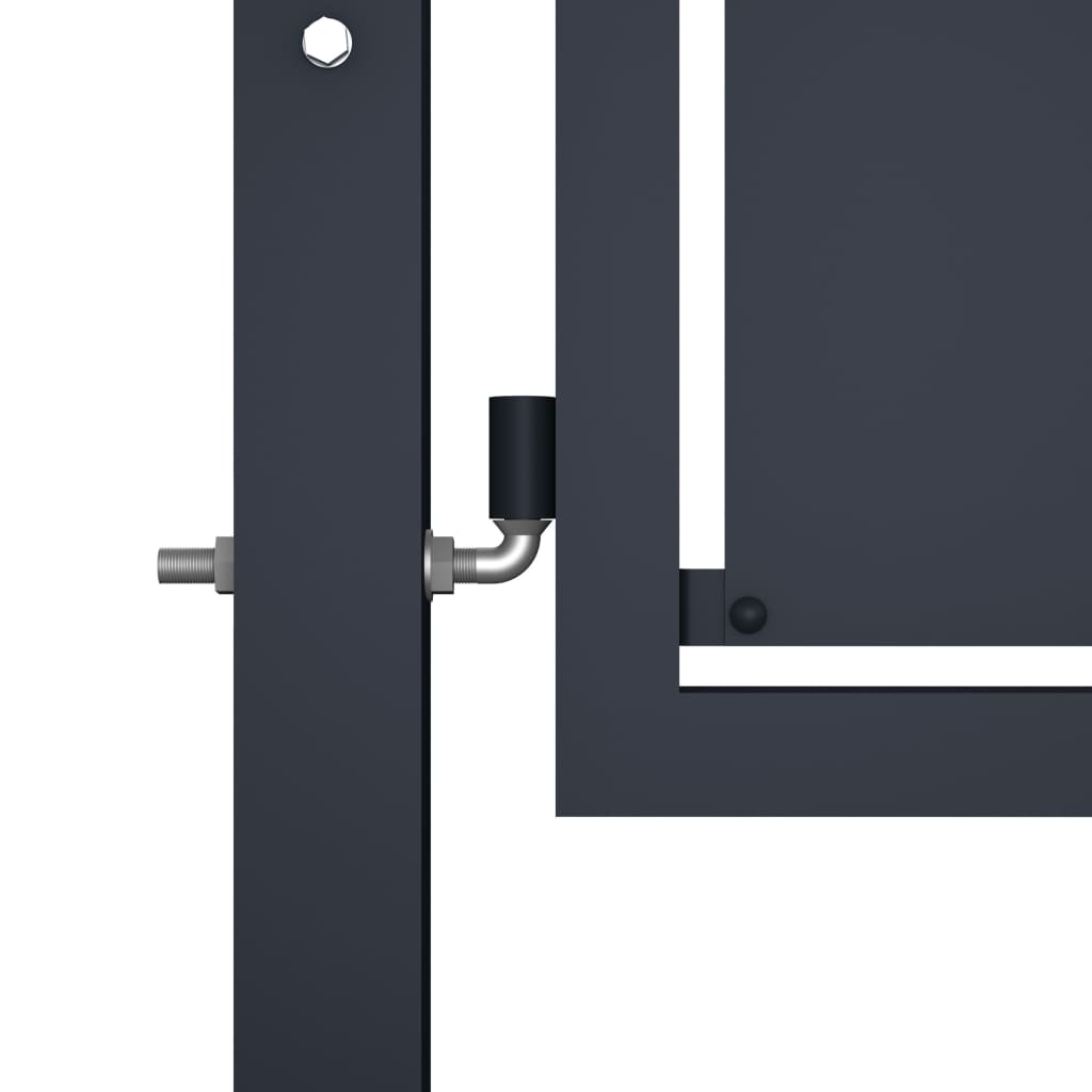 Hageport stål 100x175 cm antrasitt