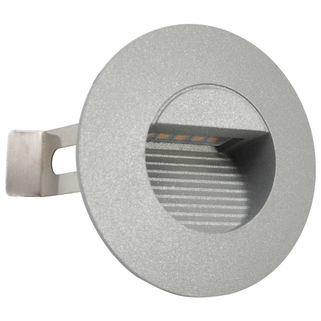 Utendørs LED-vegglamper 6 stk 5 W sølv rund