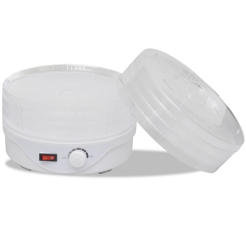 Matdehydrator med 6 stablebare skuffer rund