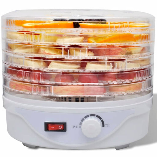 Matdehydrator med 6 stablebare skuffer rund