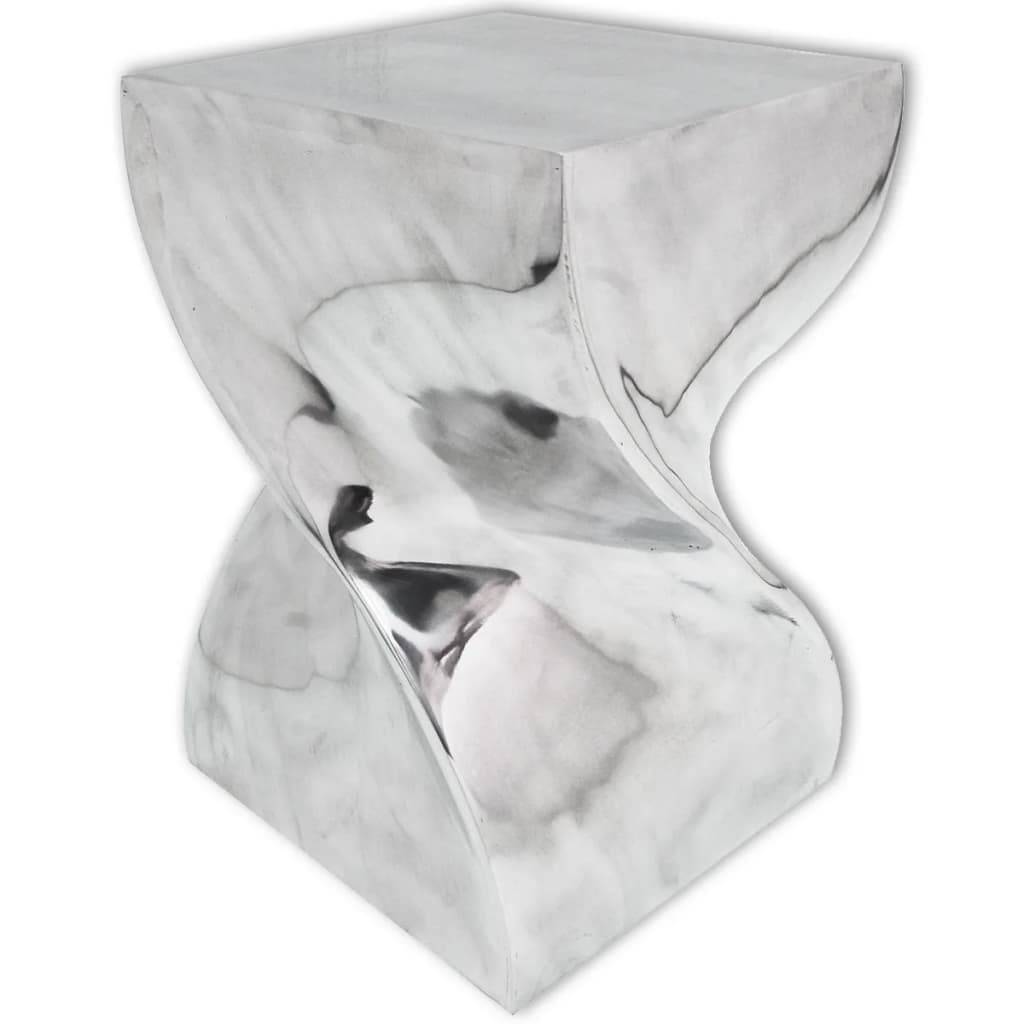 Krakk/Sidebord Vridd Form Aluminium Sølv