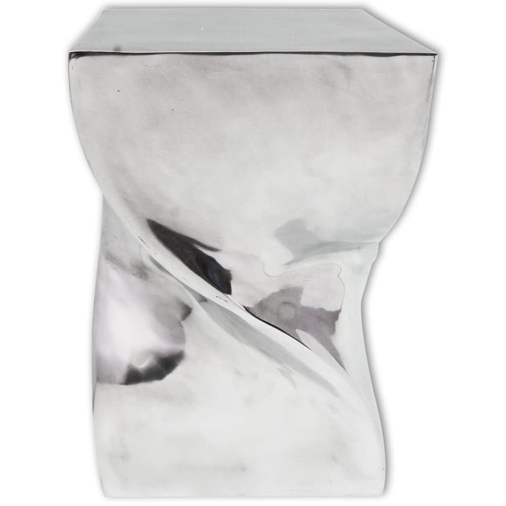 Krakk/Sidebord Vridd Form Aluminium Sølv