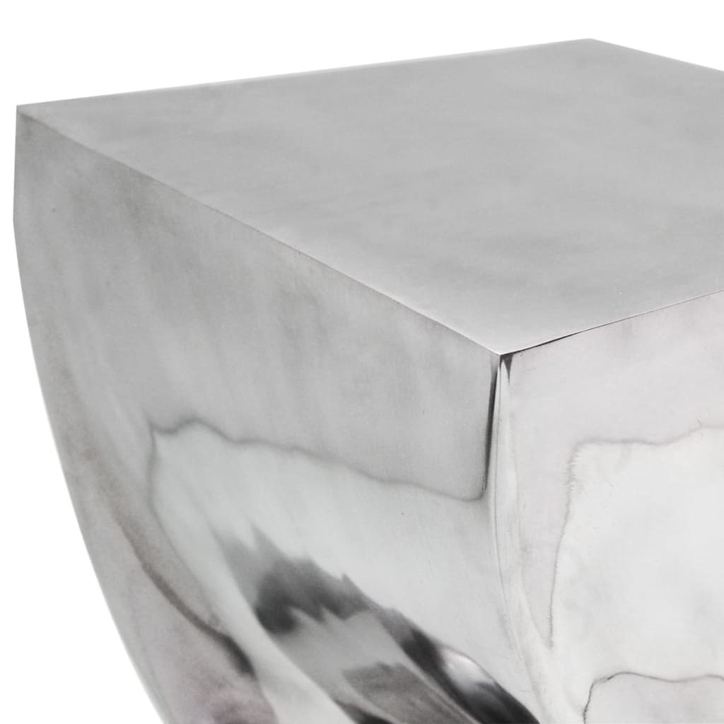 Krakk/Sidebord Vridd Form Aluminium Sølv
