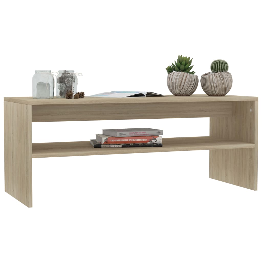 Salongbord sonoma eik 100x40x40 cm konstruert tre