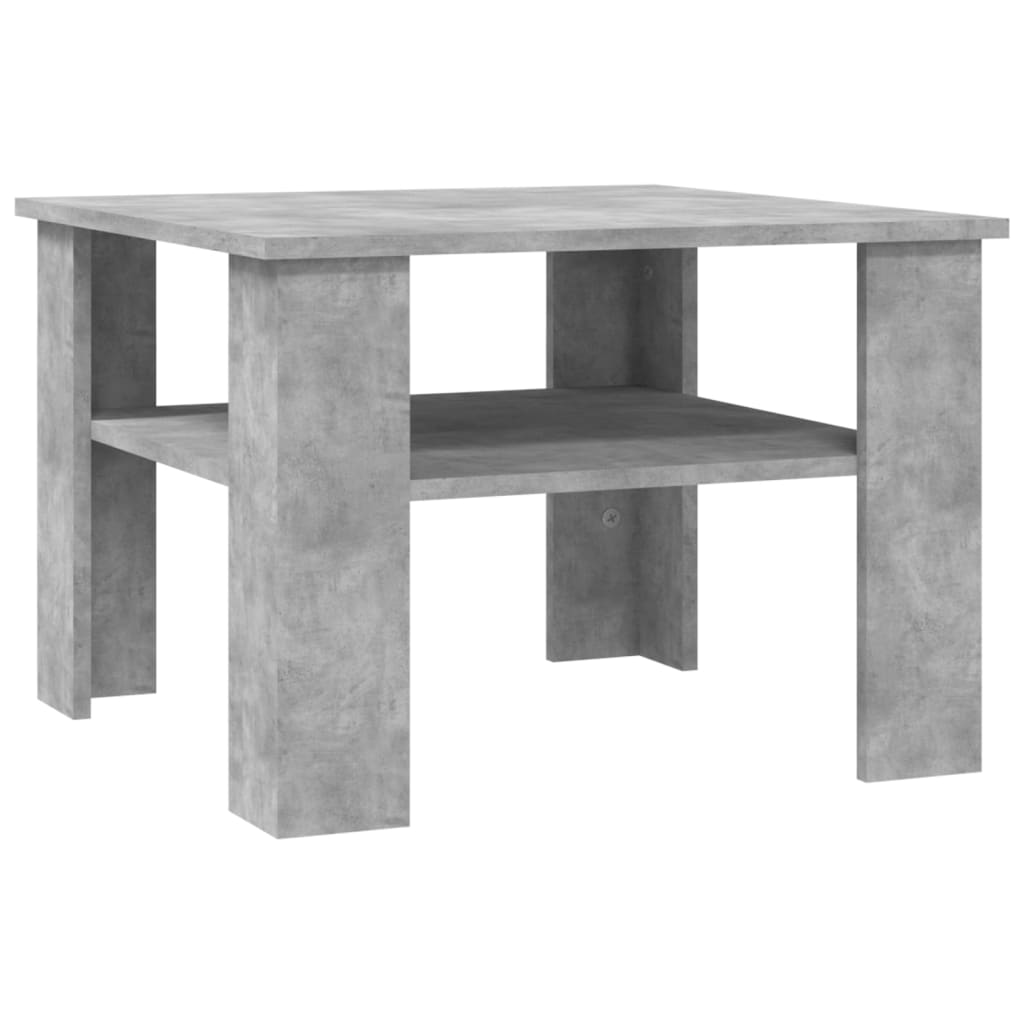 Salongbord betonggrå 60x60x42 cm konstruert tre