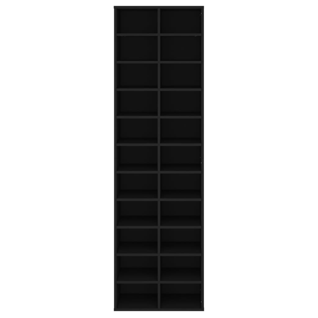 Skoskap svart 54x34x183 cm sponplate