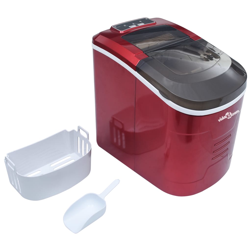 Isbitmaskin 2,4 L 15 kg / 24 t rød