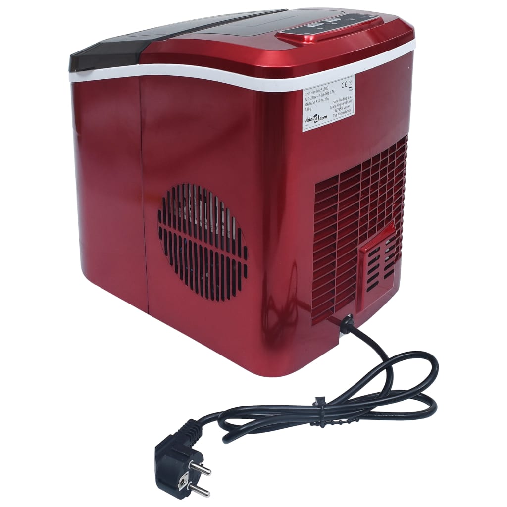 Isbitmaskin 2,4 L 15 kg / 24 t rød