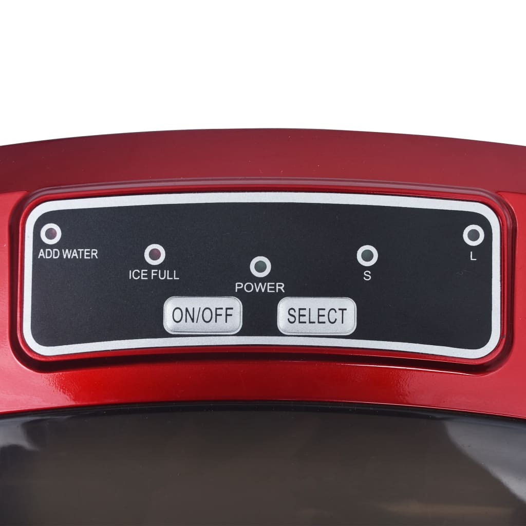 Isbitmaskin 2,4 L 15 kg / 24 t rød