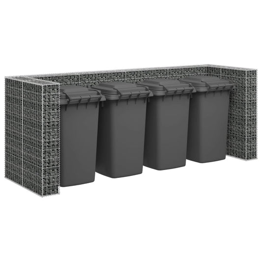 Gabion for søppeldunkskur galvanisert stål 320x100x120 cm