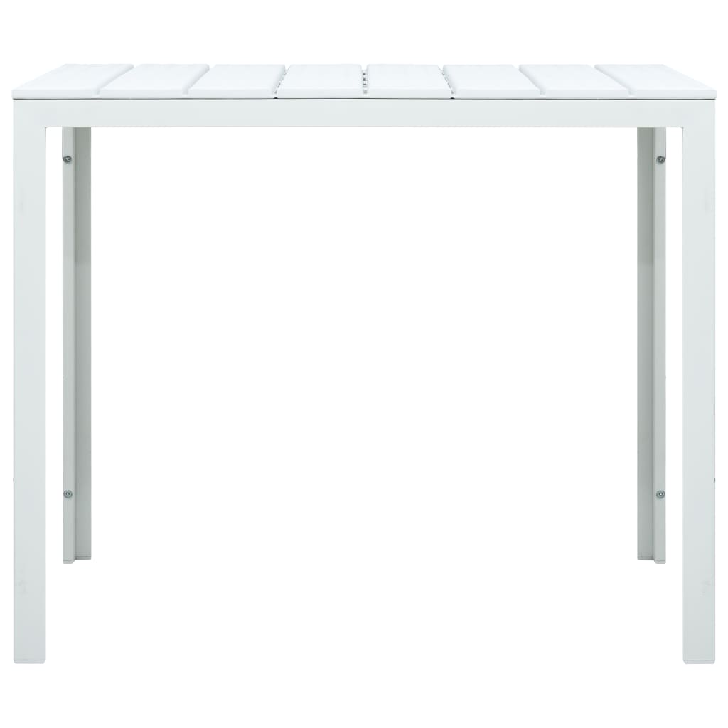 Salongbord hvit 78x78x74 cm HDPE treutseende