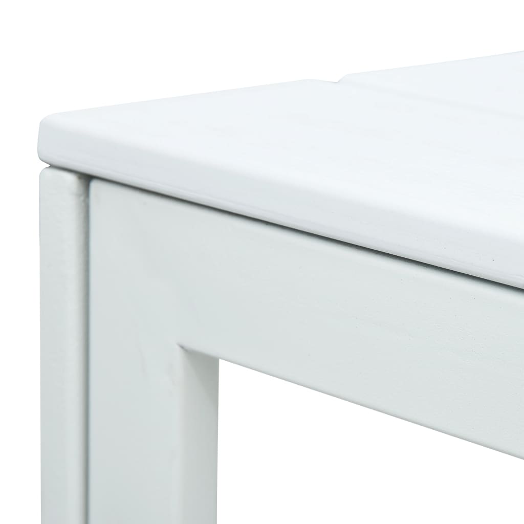 Salongbord hvit 78x78x74 cm HDPE treutseende