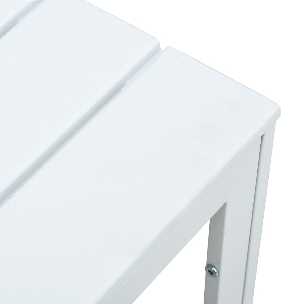 Salongbord hvit 78x78x74 cm HDPE treutseende