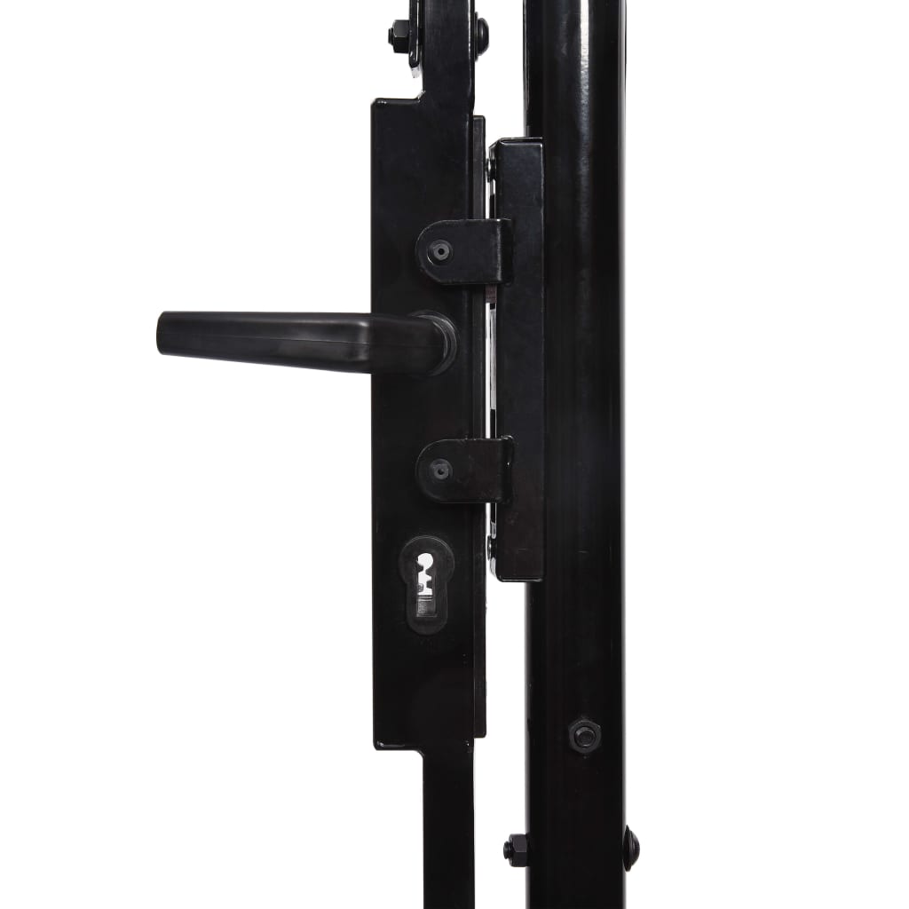 Dobbel hageport med spydhoder 400x200 cm