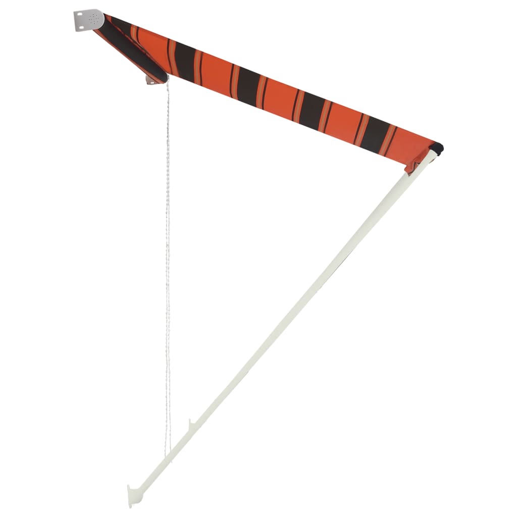 Uttrekkbar markise 250x150 cm oransje og brun