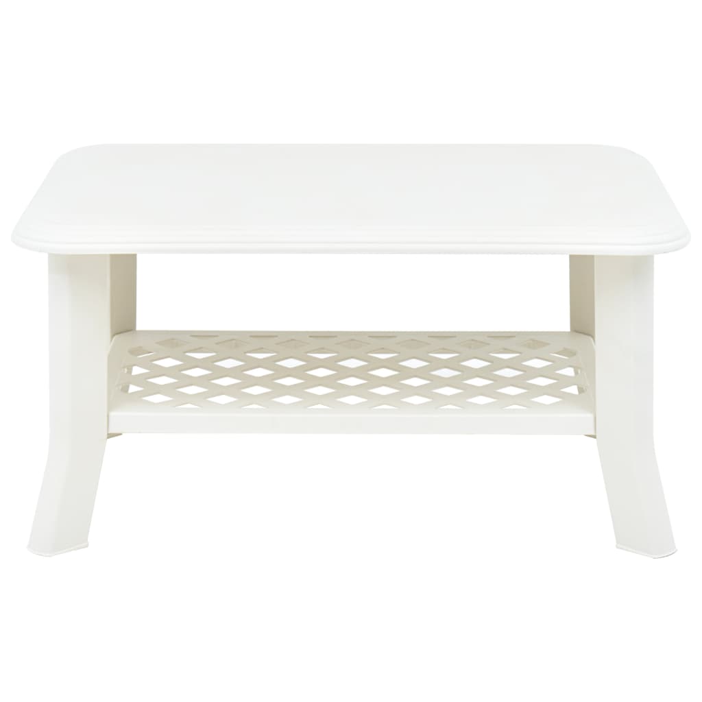Salongbord hvit 90x60x46 cm plast