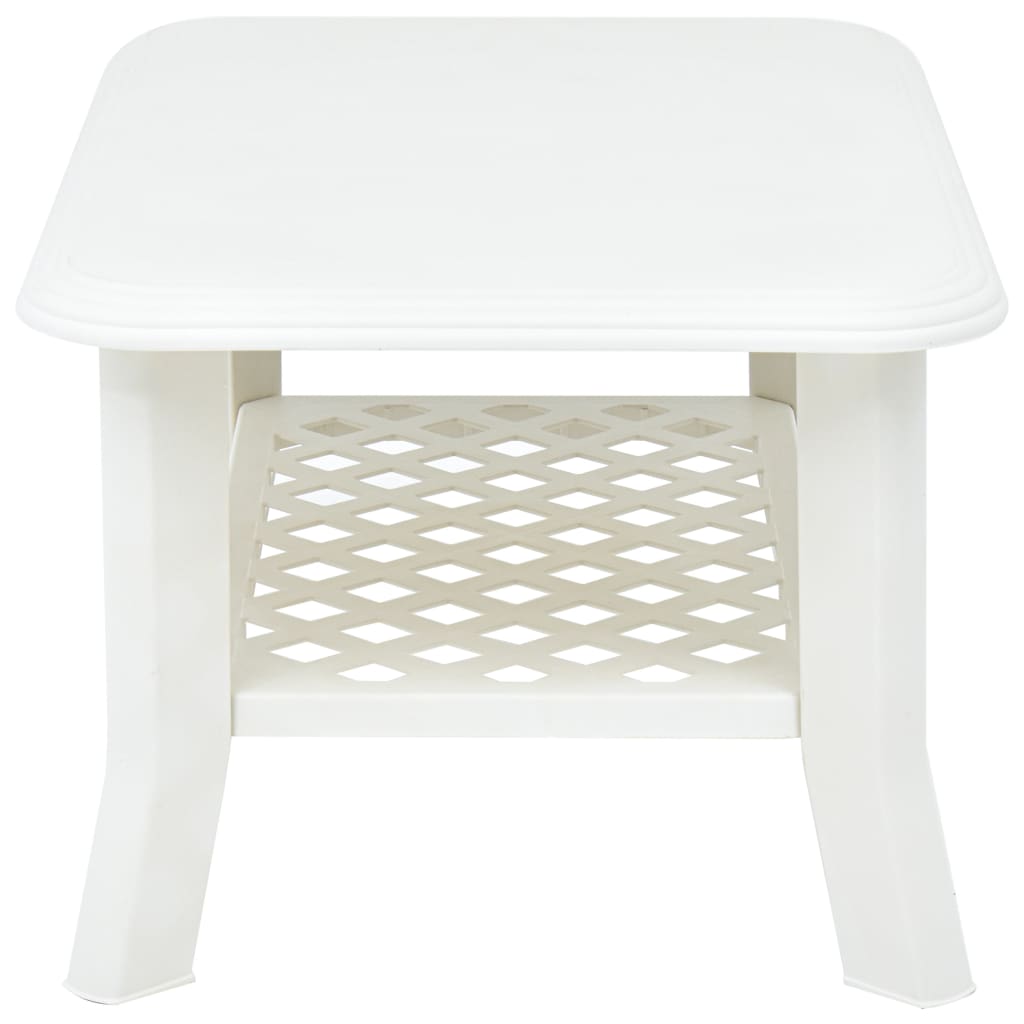 Salongbord hvit 90x60x46 cm plast