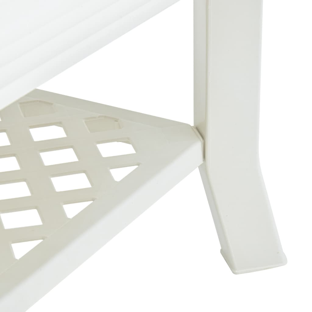 Salongbord hvit 90x60x46 cm plast
