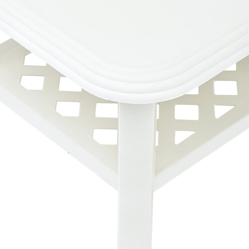 Salongbord hvit 90x60x46 cm plast