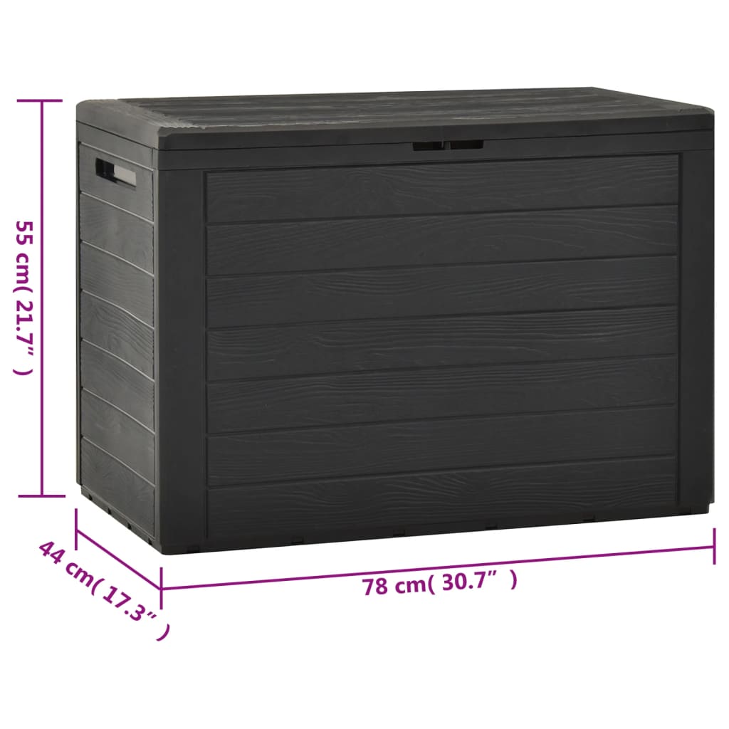 Putekasse antrasitt 78x44x55 cm