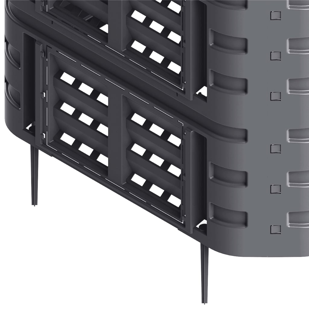 Kompostkasse til hage svart 93,3x93,3x80 cm 480 L