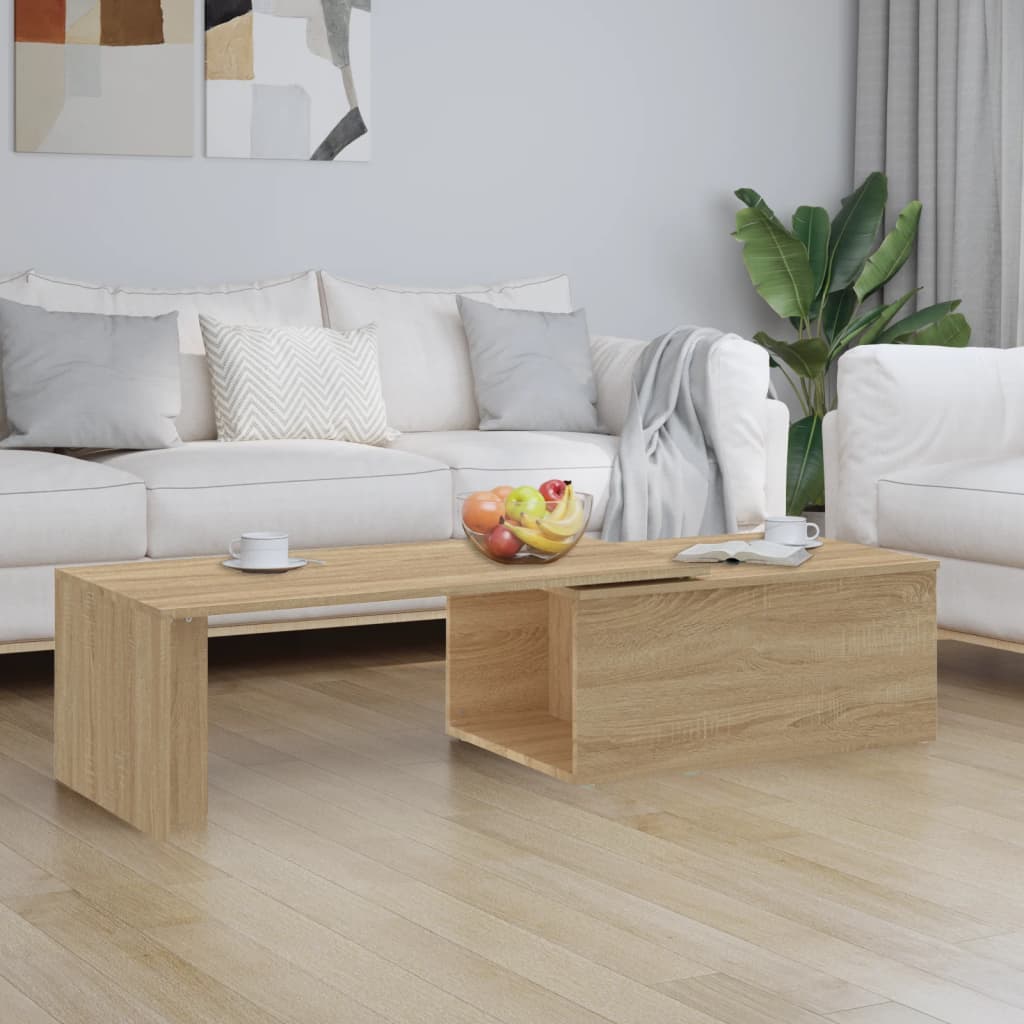 Salongbord sonoma eik 150x50x35 cm konstruert tre