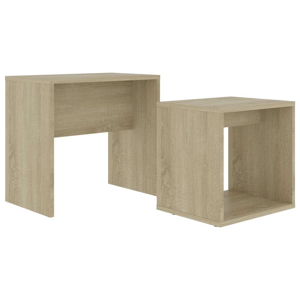 Salongbordsett sonoma eik 48x30x45 cm konstruert tre