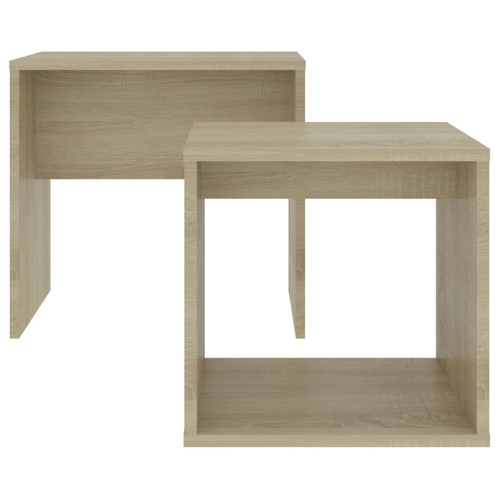 Salongbordsett sonoma eik 48x30x45 cm konstruert tre