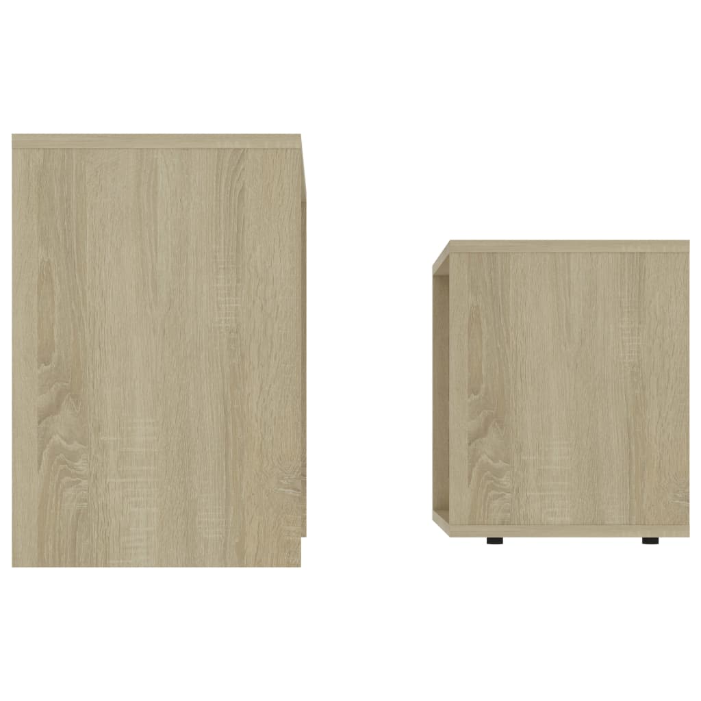 Salongbordsett sonoma eik 48x30x45 cm konstruert tre