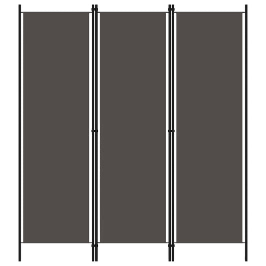 Romdeler 3 paneler antrasitt 150x180cm