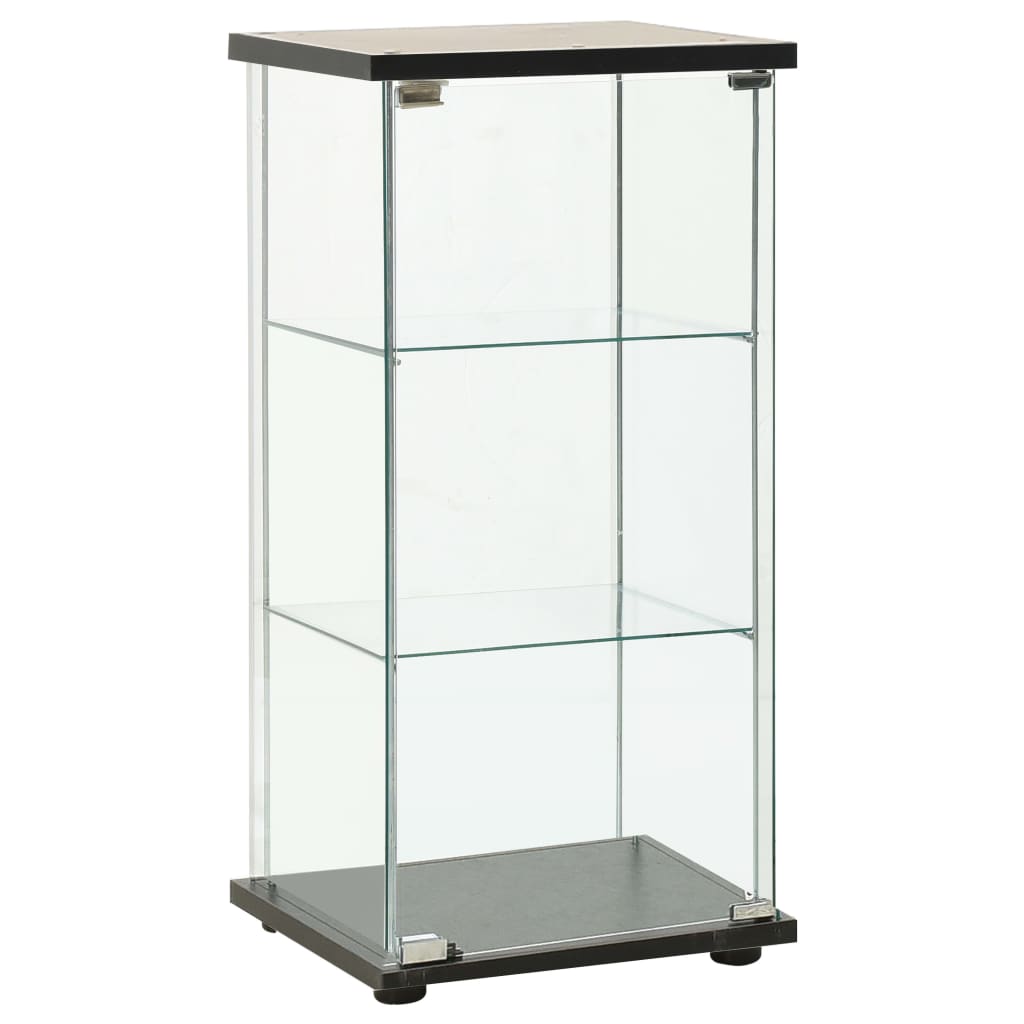 Oppbevaringsskap herdet glass svart