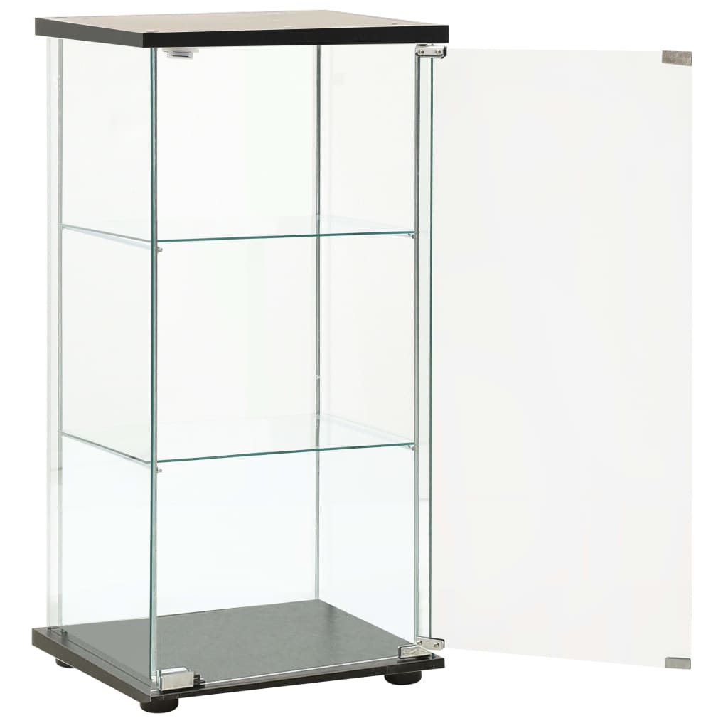 Oppbevaringsskap herdet glass svart