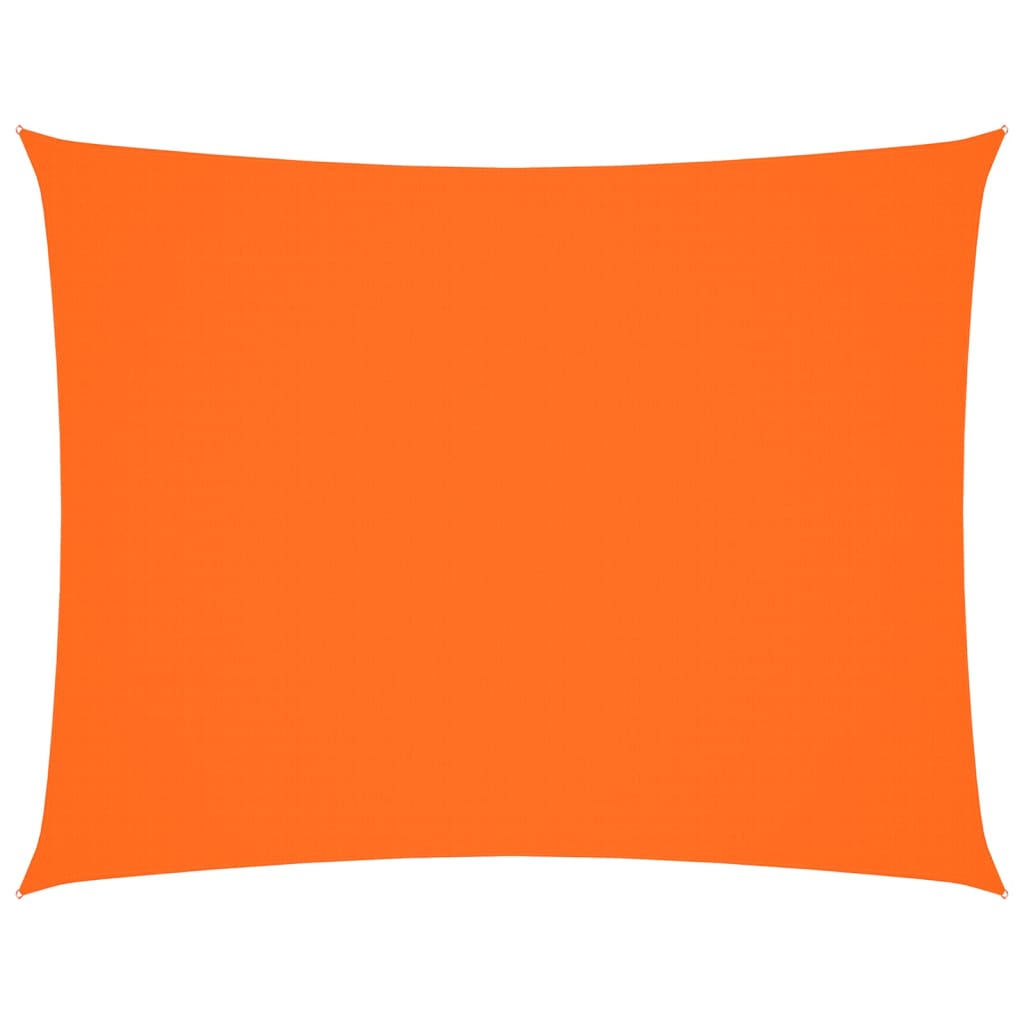 Solseil oxfordstoff rektangulær 4x6 m oransje