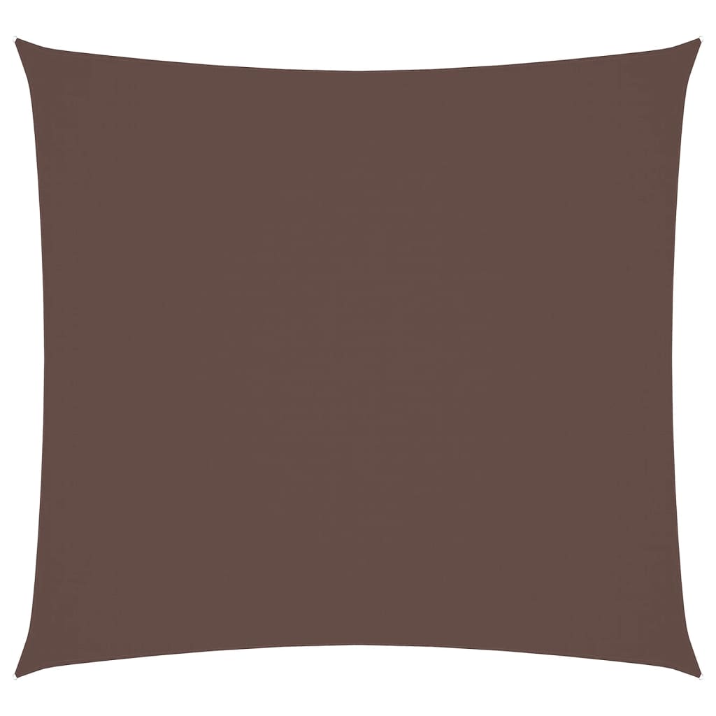 Solseil oxfordstoff firkantet 3,6x3,6 m brun
